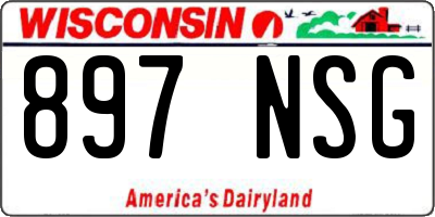 WI license plate 897NSG