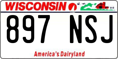 WI license plate 897NSJ