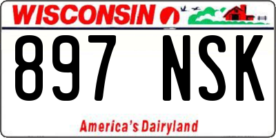WI license plate 897NSK