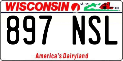 WI license plate 897NSL