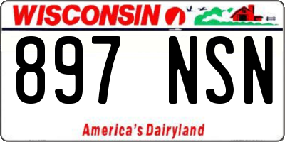WI license plate 897NSN