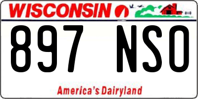 WI license plate 897NSO