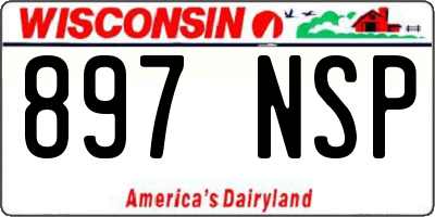 WI license plate 897NSP