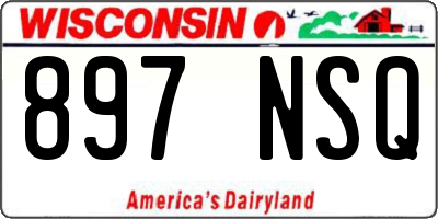 WI license plate 897NSQ