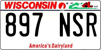 WI license plate 897NSR