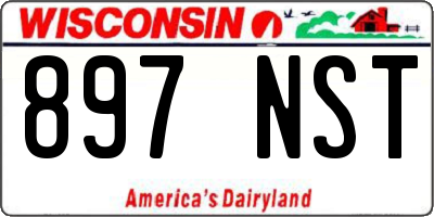 WI license plate 897NST