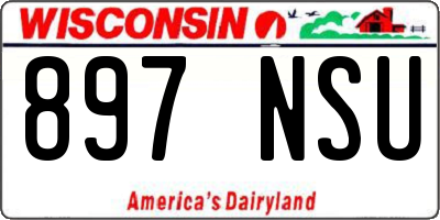 WI license plate 897NSU