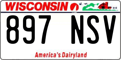 WI license plate 897NSV