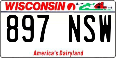 WI license plate 897NSW
