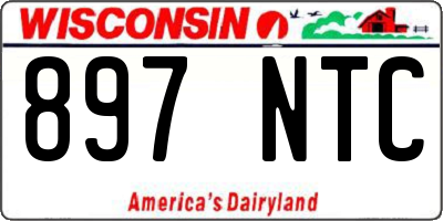 WI license plate 897NTC