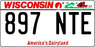 WI license plate 897NTE