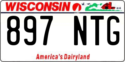 WI license plate 897NTG