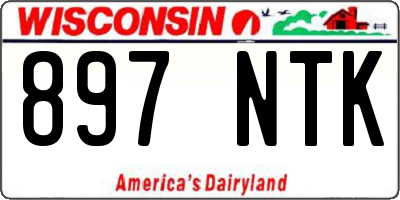 WI license plate 897NTK