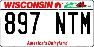 WI license plate 897NTM