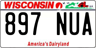 WI license plate 897NUA