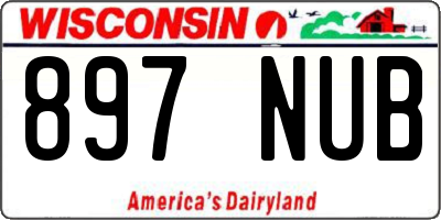 WI license plate 897NUB