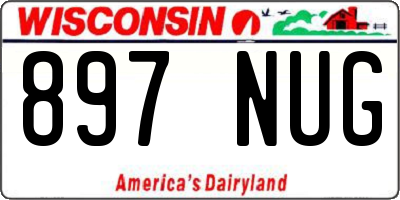 WI license plate 897NUG