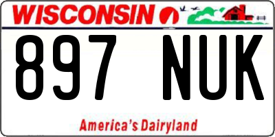 WI license plate 897NUK