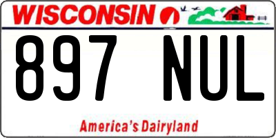 WI license plate 897NUL