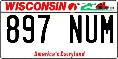 WI license plate 897NUM