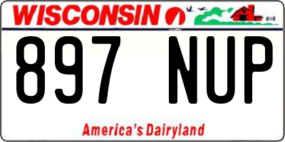 WI license plate 897NUP