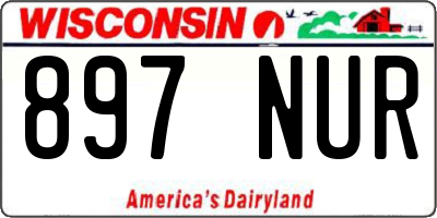 WI license plate 897NUR