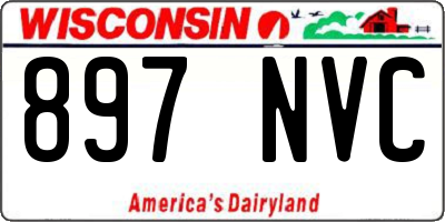 WI license plate 897NVC