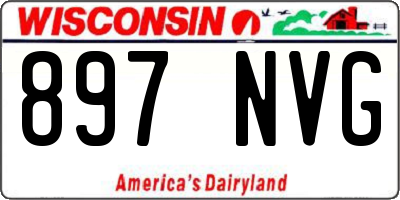 WI license plate 897NVG