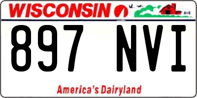 WI license plate 897NVI