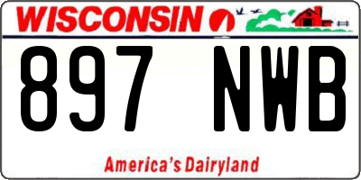 WI license plate 897NWB