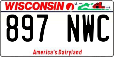 WI license plate 897NWC