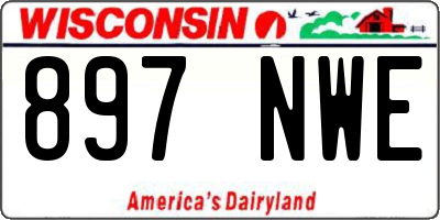 WI license plate 897NWE