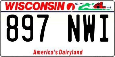 WI license plate 897NWI