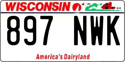 WI license plate 897NWK