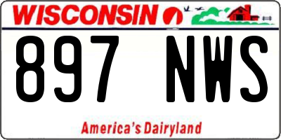 WI license plate 897NWS