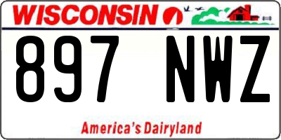 WI license plate 897NWZ