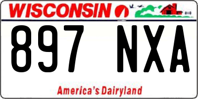 WI license plate 897NXA