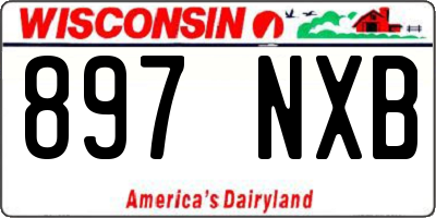 WI license plate 897NXB