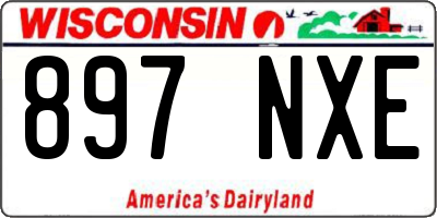 WI license plate 897NXE
