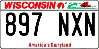 WI license plate 897NXN