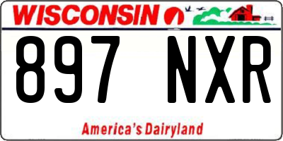 WI license plate 897NXR