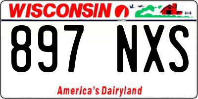WI license plate 897NXS