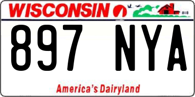 WI license plate 897NYA