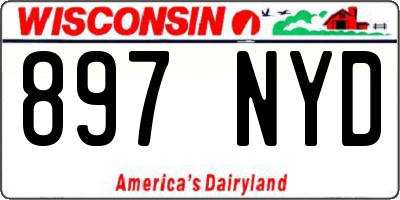 WI license plate 897NYD