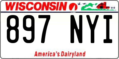 WI license plate 897NYI