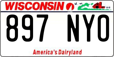 WI license plate 897NYO