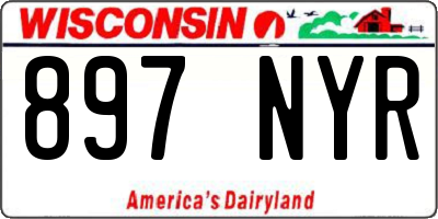 WI license plate 897NYR