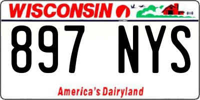 WI license plate 897NYS