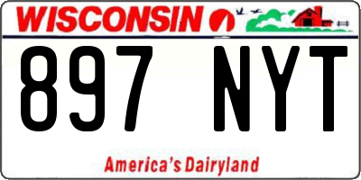 WI license plate 897NYT