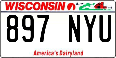 WI license plate 897NYU